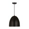 Z-Lite Z Studio Dome Pendant 1 Light Pendant, Matte Black 6012P12-SBK - alternate 1